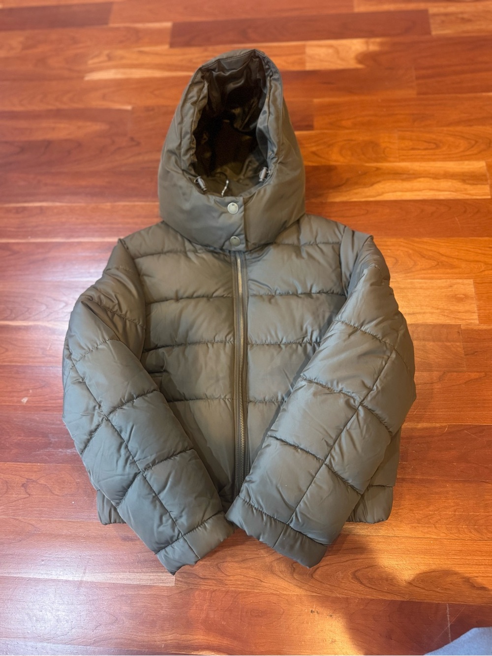 Banana Republic Woman’s XS Olive Green Puffer Jacket with Hood